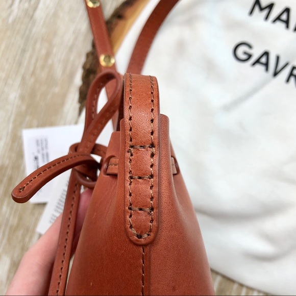 NWT MANSUR GAVRIEL Baby Bucket Bag Brandy Leather - Picture 9 of 15